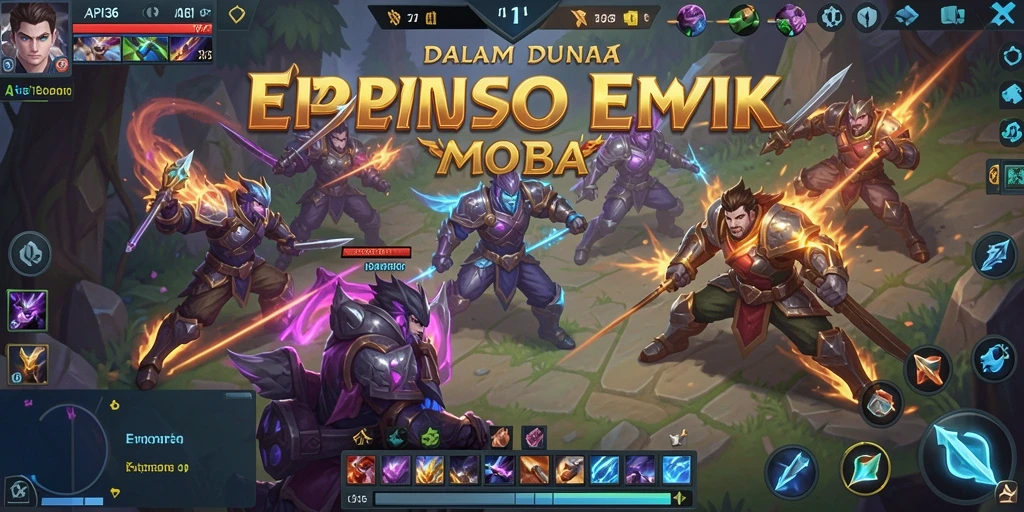 Gameplay seru API36 dengan grafik menarik dan pertarungan MOBA yang intens.
