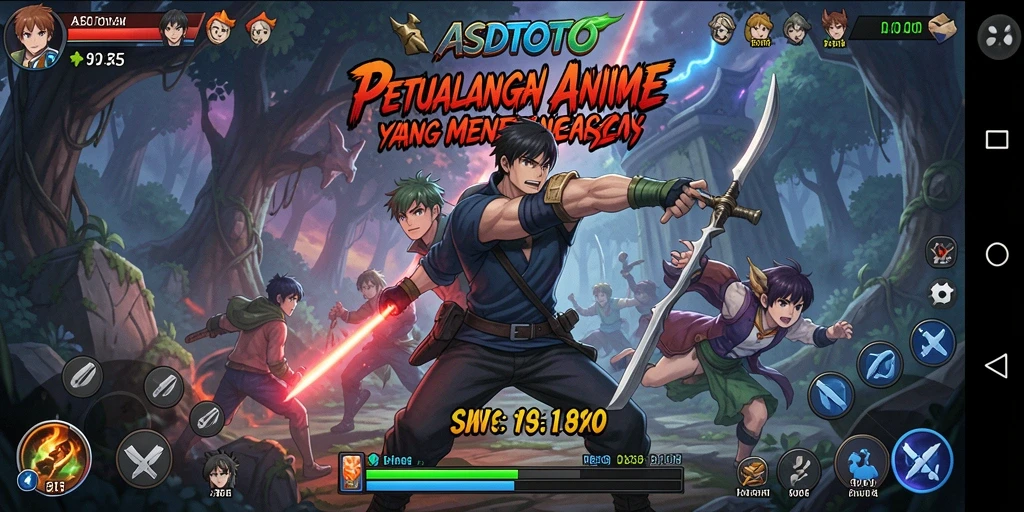 Tampilan gameplay menakjubkan dari ASDTOTO dengan aksi karakter Anime.
