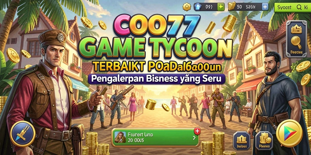 Screenshot utama COO77 menampilkan gameplay seru saat membangun empire bisnis.