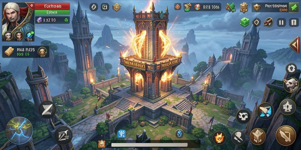 Tampilan gameplay seru dari FO8 dalam mode Tower Defense.
