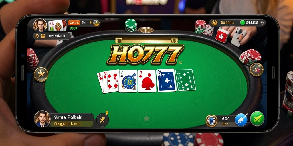 Tampilan menarik dari gameplay poker HO777 yang seru.