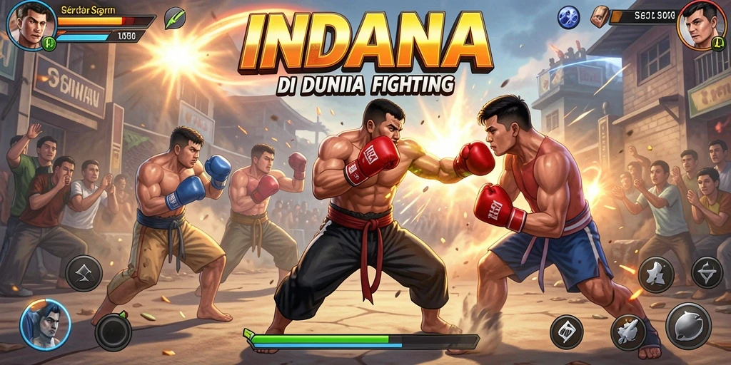Gameplay Fighting yang seru dan penuh aksi di INDAAA.