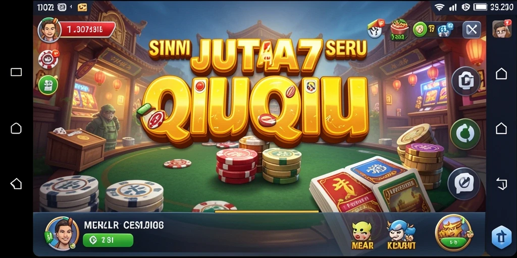 Tampilan utama gameplay QIUQIU yang menarik dan kompetitif.