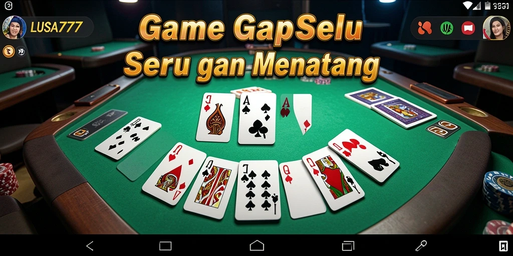 Tampilan gameplay seru Gaple di LUSA777.