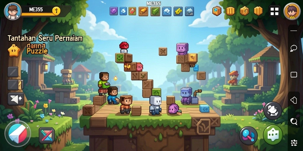 Screenshot ME355 menunjukkan tantangan seru dalam gameplay Puzzle yang memikat.