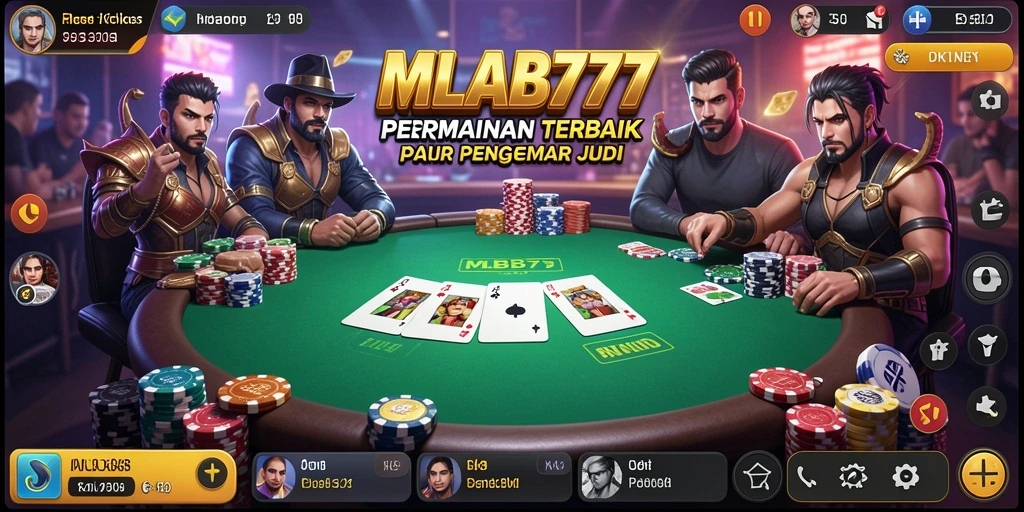 Screenshot gameplay poker MLBB777 yang seru dan menantang.