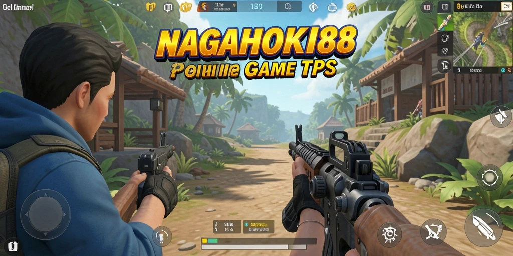 Screenshot utama NAGAHOKI88 menunjukkan aksi seru dalam gameplay TPS.