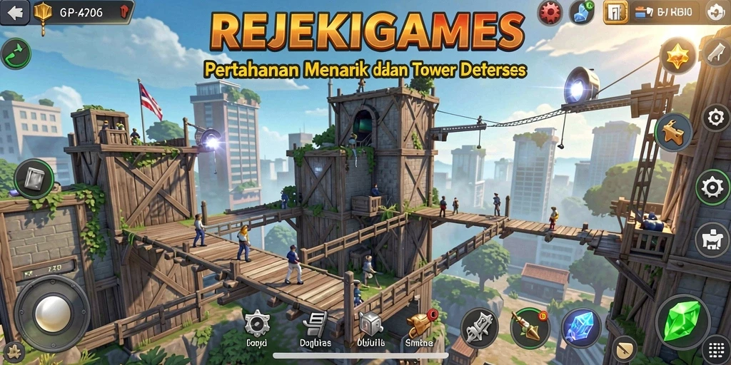 Tampilkan pengalaman seru bermain REJEKIGAMES dengan pertahanan strategis.