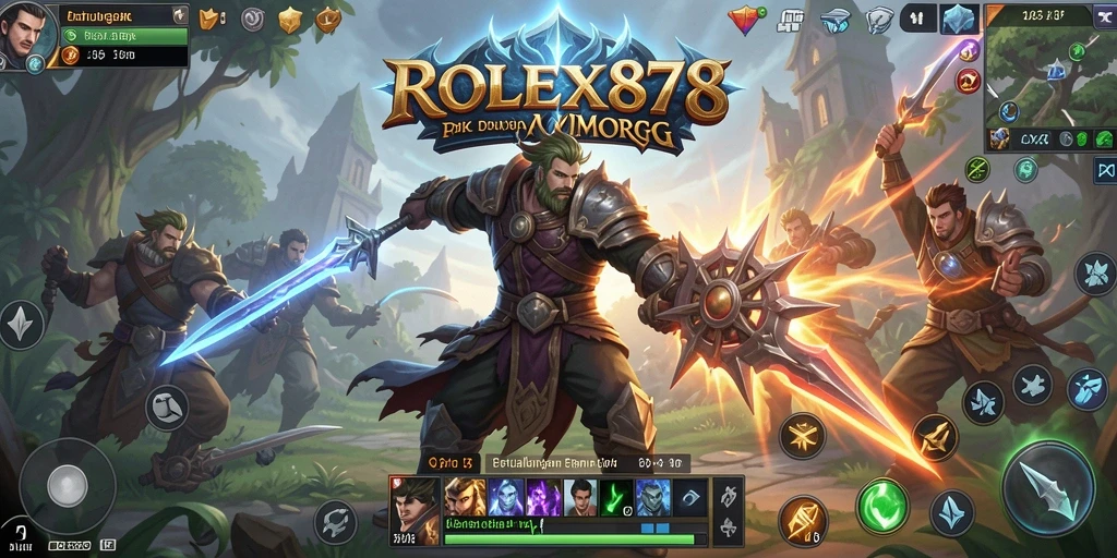 Tampilan gameplay epik dalam ROLEX878 yang menampilkan pertarungan seru.