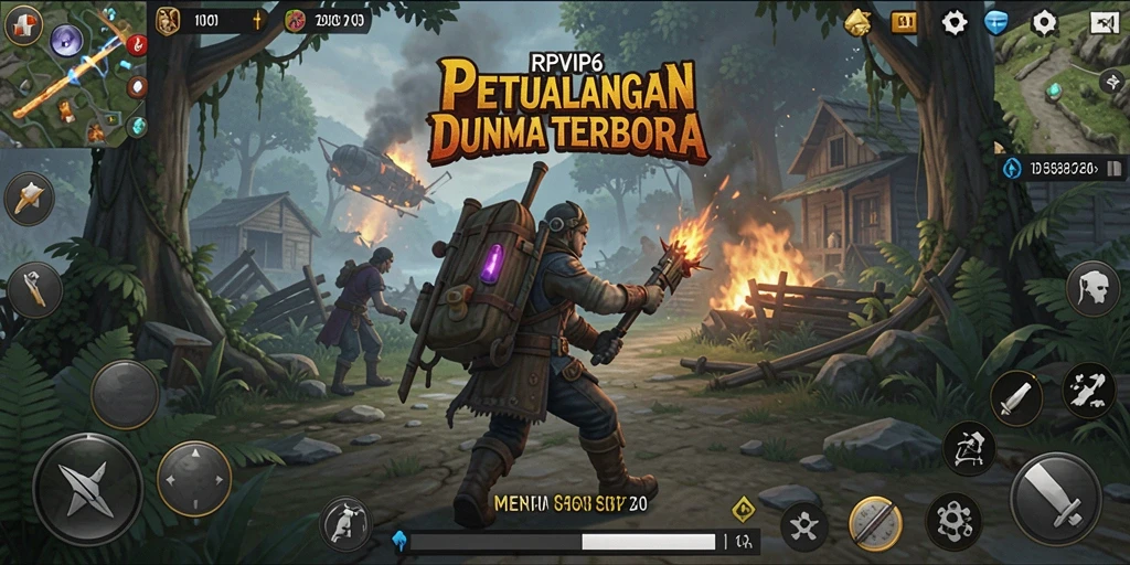 Tampilan gameplay petualangan penuh aksi di RPVIP6.