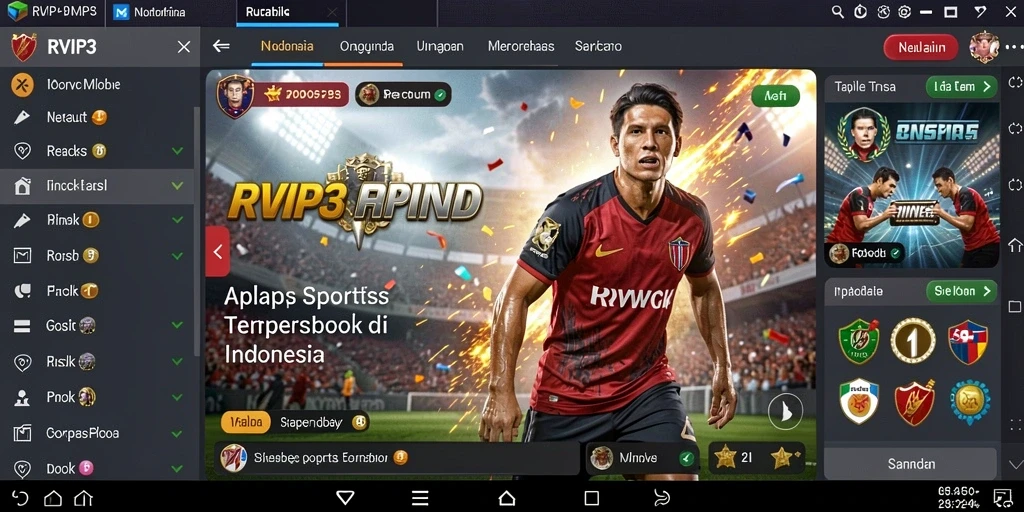 Tampilan grafik menarik dari gameplay Sportsbook RVIP3.