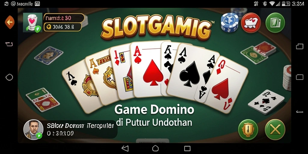 Screenshot utama SLOTGAMING menampilkan gameplay Domino yang seru.