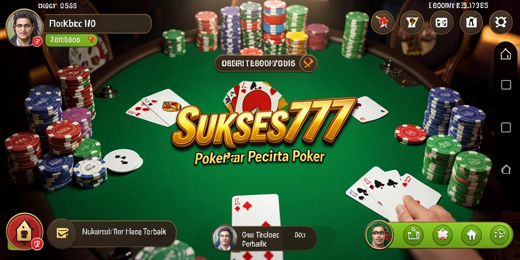 Screenshot utama SUKSES777 menampilkan suasana permainan Poker yang menarik dan interaktif.