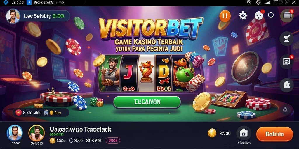 Screenshot gameplay VISITORBET menampilkan suasana kasino yang menyenangkan.