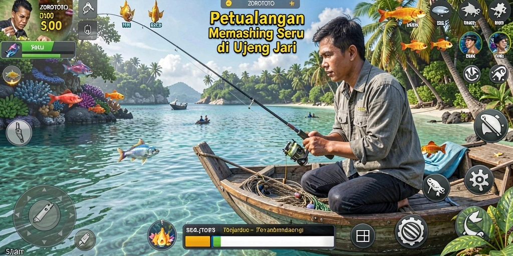 Tangkapan ikan terbaik di ZOROTOTO dengan latar belakang yang menakjubkan.